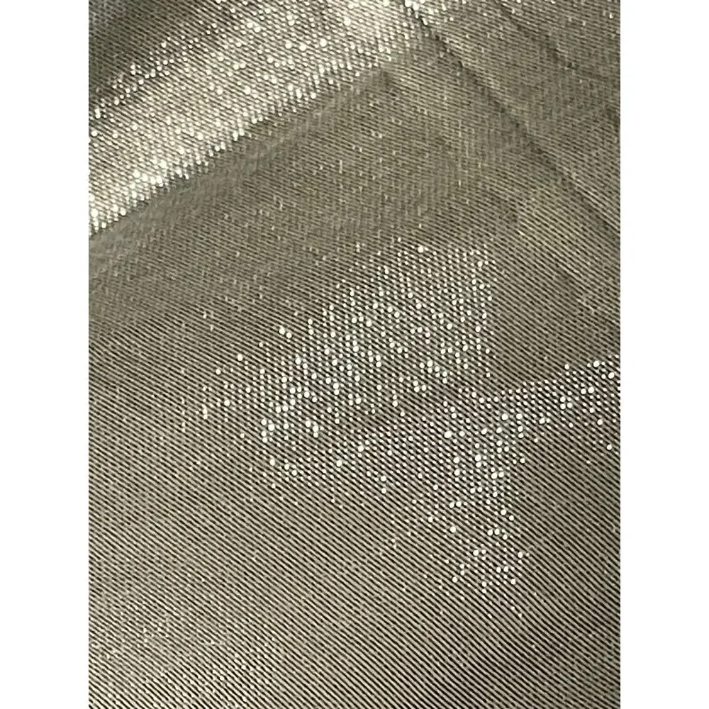 Metallic Silver Floral Button Frock Scarf Wrap 70